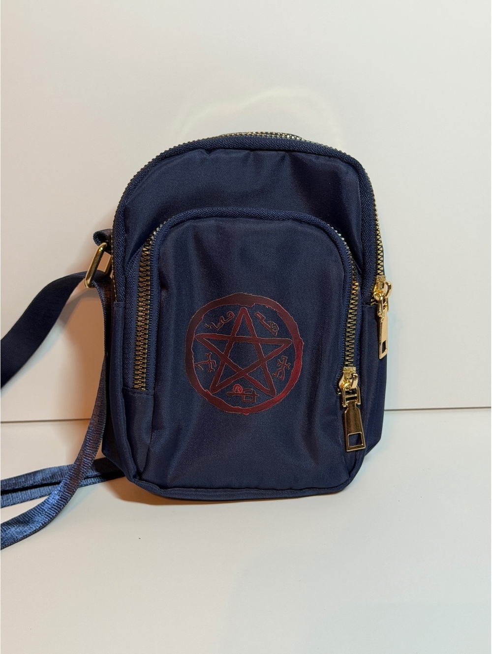 Supernatural small crossbody bag. Navy blue. New
